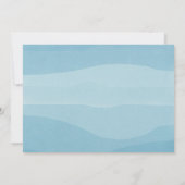 Boho Botanische Navy Stofblauw Foto Bruiloft Kaart (Achterkant)