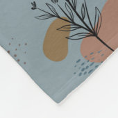 Boho Botanische Patroon Mocha Mousse en accenten Fleece Deken (Hoek)