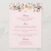 Boho Botanische Romance Waterverf Rozen Menu (Voorkant)