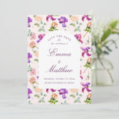 Boho Botanische Romantiek QR Save The Date (Staand voorkant)