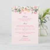 Boho Botanische Romantische Waterverfrozen Menu (Staand voorkant)