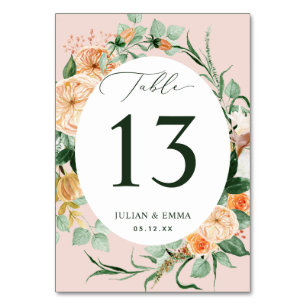 Boho Botanische Roze Greenery Floral Kaart