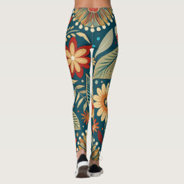 Boho Botanische stoffen Leggings