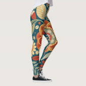 Boho Botanische stoffen Leggings (Rechts)