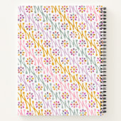 Boho Botanische tekening in Pastels Personalized Notitieboek (Achterkant)