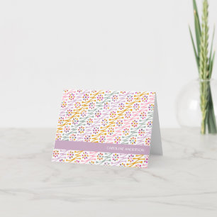Boho Botanische tekening in Pastels Personalized Notitiekaartje