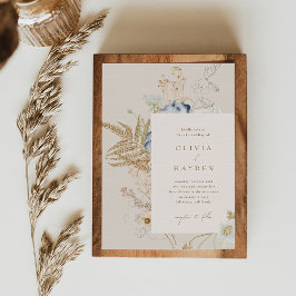 Boho botanische trouwkaart kaart