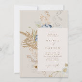 Boho botanische trouwkaart kaart (Voorkant)