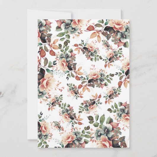 Boho Botanische Tuin Bloemen Afstudeerfeest Kaart (Achterkant)