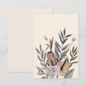 Boho Botanische Tuin - Bloemenillustratie Bedankkaart (Voorkant / Achterkant)
