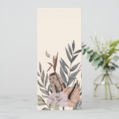 Boho Botanische Tuin - Bloemenillustratie Kaart (Staand voorkant)