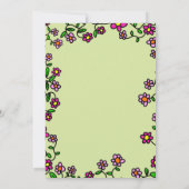 Boho botanische tuin Rozen lente bloemenbruiloft Kaart (Achterkant)