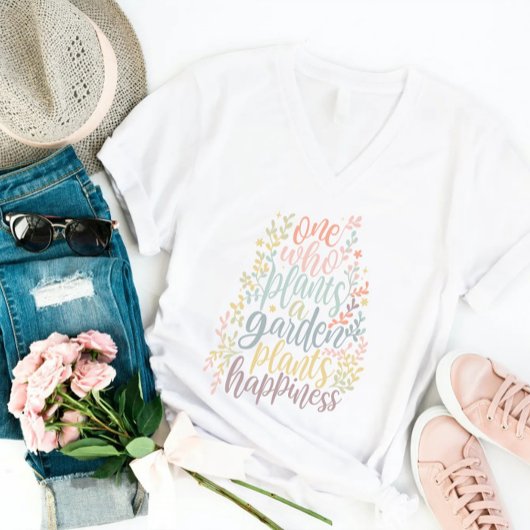Boho Botanische Tuinier Quote T-shirt
