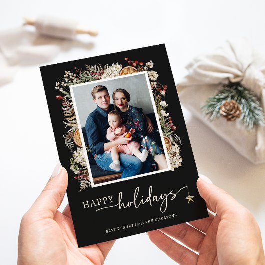 Boho Botanische Vakantie Kaart