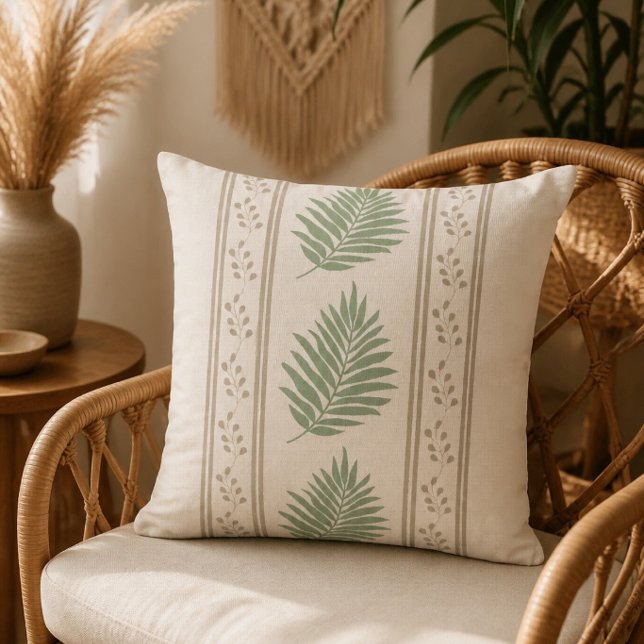 Boho Botanische Vierkante Modekussen Kussen (Creator heeft geüpload)