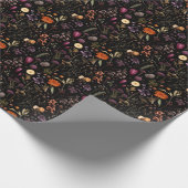 Boho Botanische Vintage Geperste Bloemenpatroon Cadeaupapier (Hoek)