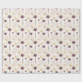 Boho Botanische Vintage Geperste Bloemenpatroon Cadeaupapier (Vlak)