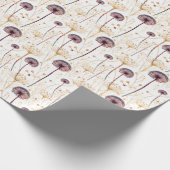 Boho Botanische Vintage Geperste Bloemenpatroon Cadeaupapier (Hoek)