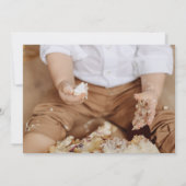 Boho Botanische Waterverf Wildbloemen Baby shower Kaart (Achterkant)