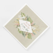 Boho Botanische 'Wees stil & ken' Bijbelvers Servet (Hoek)