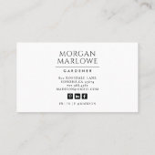 Boho Botanische Wildbloem Bloemen Tuinman Visitekaartje (Achterkant)