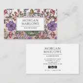 Boho Botanische Wildbloem Bloemen Tuinman Visitekaartje (Voorkant / Achterkant)