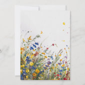 Boho Botanische Wildbloemen 40e verjaardag Kaart (Achterkant)