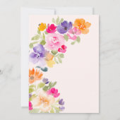 Boho botanische wilde bloem bloemenafstuderen kaart (Achterkant)