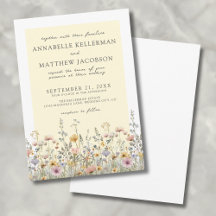 Boho Botanische Wilde Bloem Gele Bloemige Trouwdag