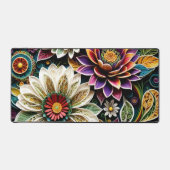 Boho Botanische Zentangle Bloemen Bureaumat (Voorkant)