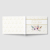  Boho Bouquet en Arrows Wedding Guestbook Gastenboek (Volledig)
