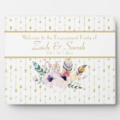  Boho Bouquet Engagement Party Tabletop Fotoplaat (Voorkant)