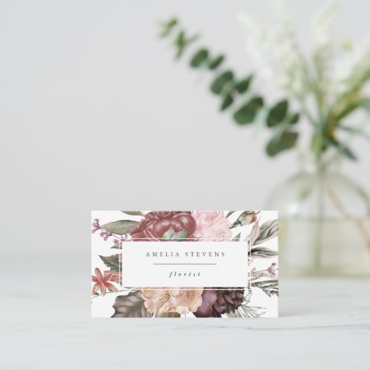 Boho Bouquet Florist Visitekaartje (Staand voorkant)