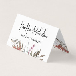 Boho Bouquet met Moderne Lettering en QR Code Visitekaartje