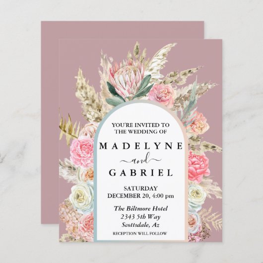 Boho Bouquet Pampas Grass (Voorkant / Achterkant)