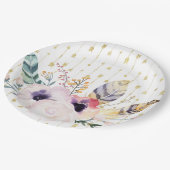 Boho Bouquet Papieren Bordje (Gekanteld)