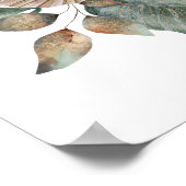  Boho Bouquet Weddenschap Welkomstbord Afdrukken Poster (Hoek)