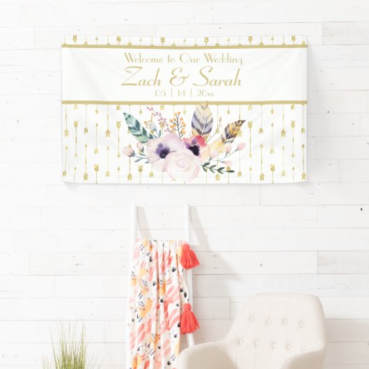  Boho Bouquet Wedding Banner (Insitu)