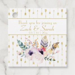  Boho Bouquet Wedding Bedankjes Labels