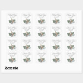  Boho Bouquet Wedding Bedankt Vierkante Sticker (Vel)