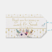  Boho Bouquet Wedding Cadeaulabel (Voorkant (Horizontaal))