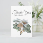 Boho Bouquet Wedding Dank je platte Kaart (Staand voorkant)