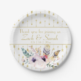  Boho Bouquet Wedding Papieren Bordje