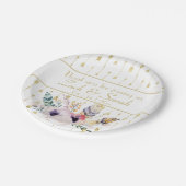  Boho Bouquet Wedding Papieren Bordje (Gekanteld)