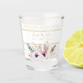 Boho Bouquet Wedding Shot Glas (Voorkant)
