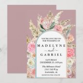 Boho Bouquets Pampas Grass Arch Lijst Kaart (Voorkant / Achterkant)