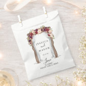 Boho Bourgogne Bruidsboog Favoriet Tassen Bedankzakje (Geknipt)