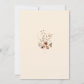 Boho Bourgogne Wildflower We doen nog steeds gelof Kaart (Achterkant)