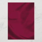 Boho Bourgondië en goud Elegant Script Trouwen Menu (Achterkant)