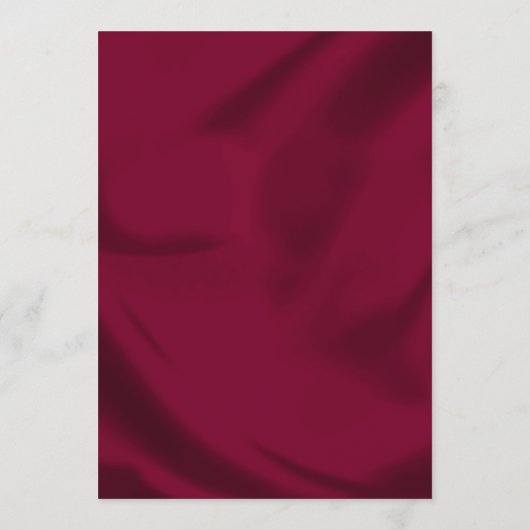 Boho Bourgondië en goud Elegant Script Trouwen Menu (Achterkant)